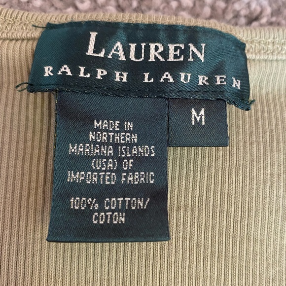 Lauren Ralph Lauren ribbed 100% cotton tank top in size medium. - Picture 8 of 11